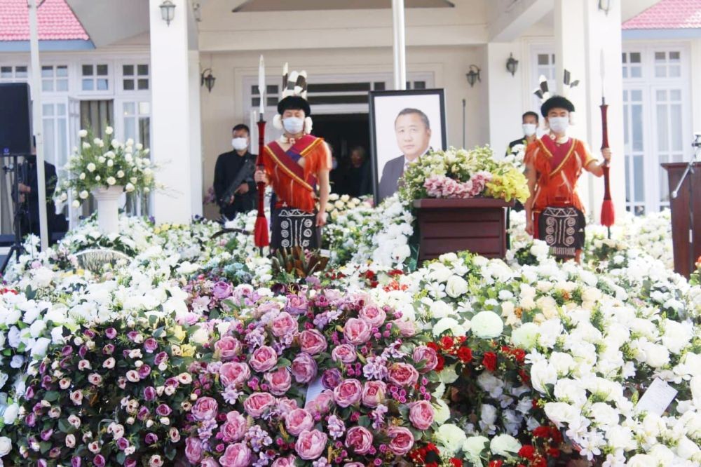 State funeral was accorded to late Temjen Toy, Chief Secretary Nagaland at the official residence of the Chief Secretary on January 29. (Morung Photo)